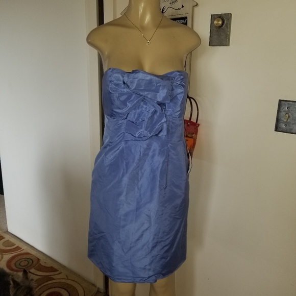 New J. Crew  blue special occasion organza dress 6 - Picture 8 of 13